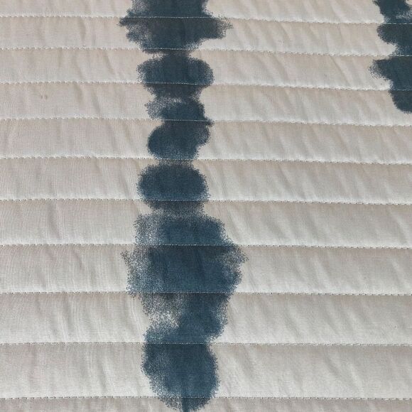 ienjoy King bedpread quilt wht Blue Ish Gray watercolor design reversable - Picture 5 of 9